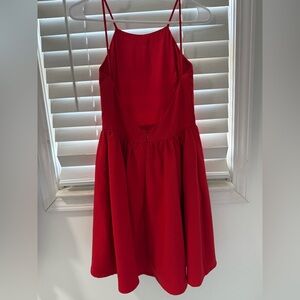 Lulu's Vibrant Red Backless Dress